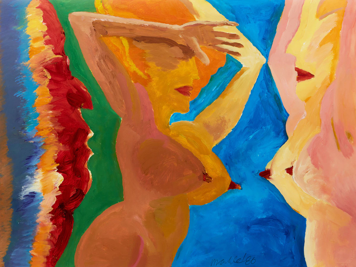 Robert Markle, Newman Ornamental, acrylic on paper, 1986