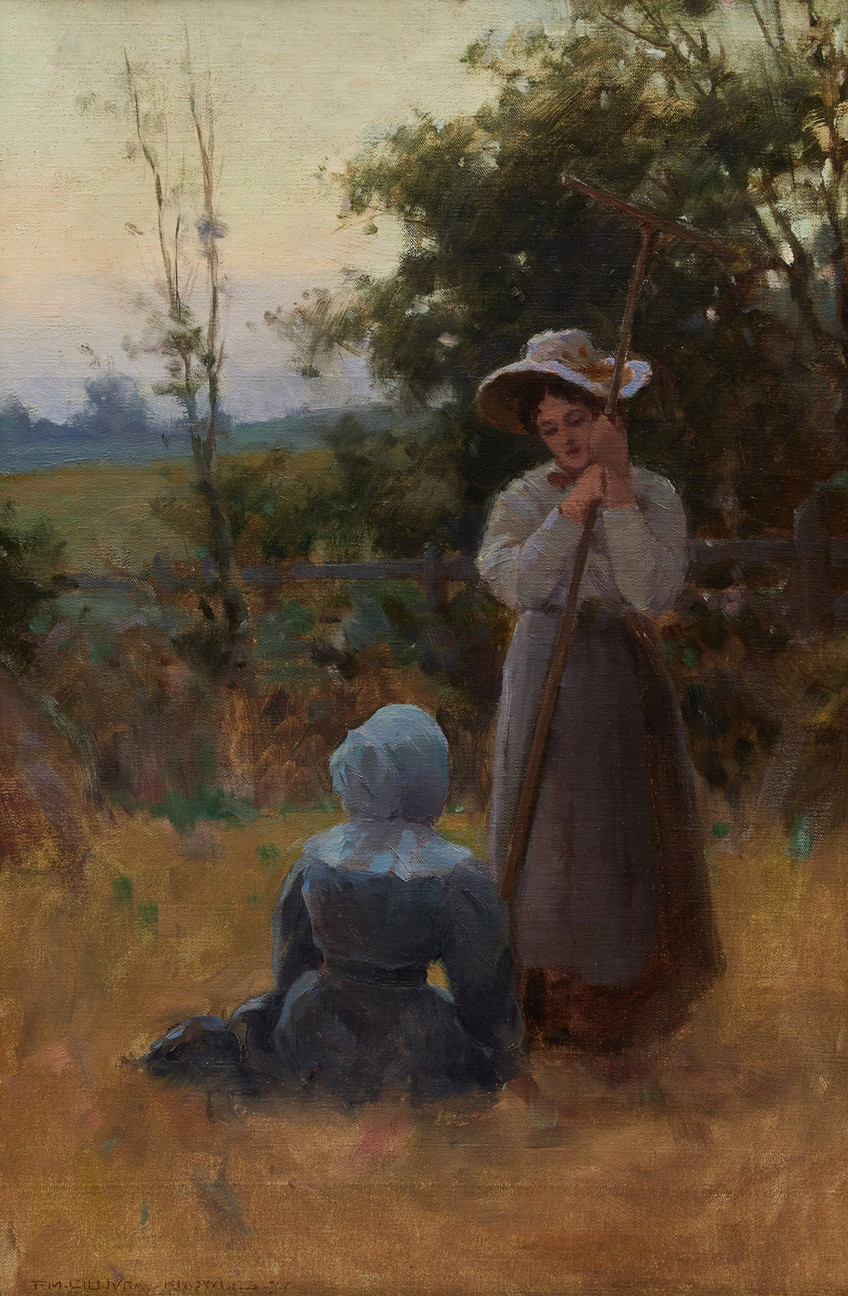 Farquhar McGillivray Strachan Knowles, In the Pasture, oil on board, 1886