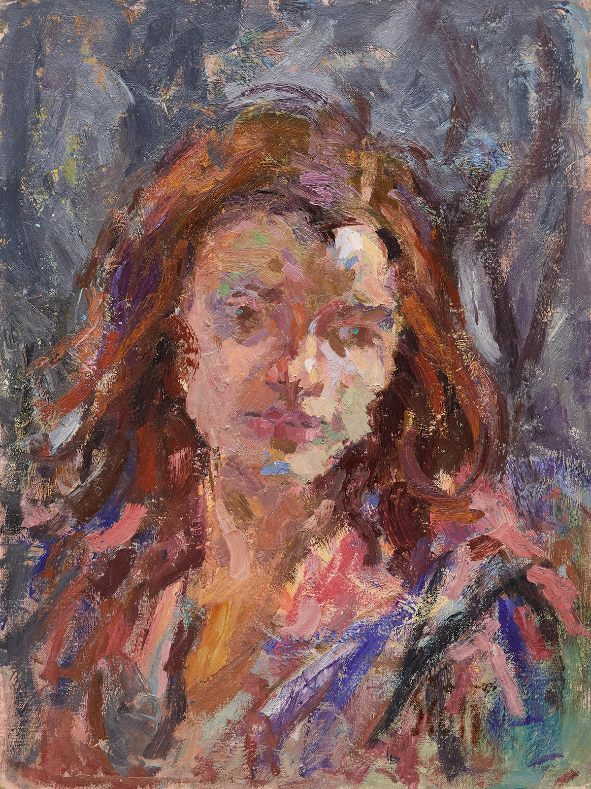 Gerald William Scott, Portrait of a Girl, oil on canvas board