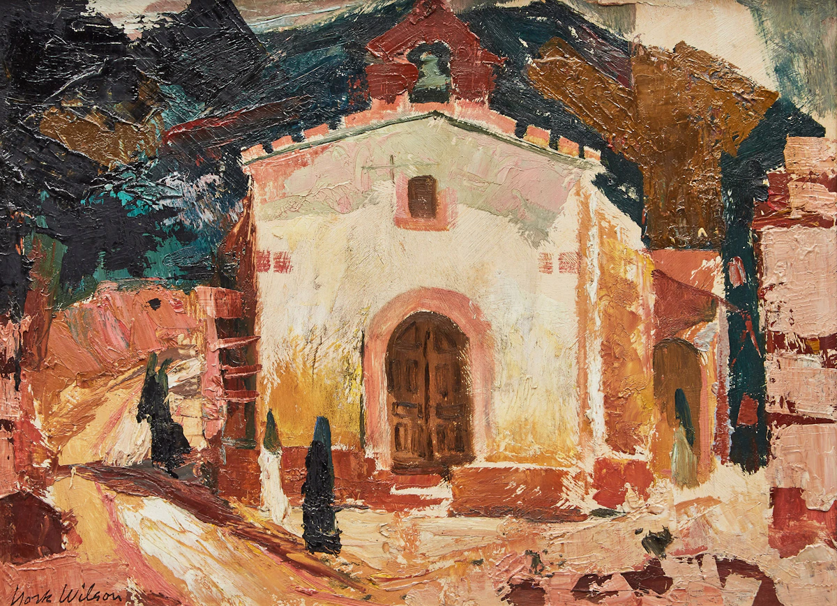 Ronald York Wilson, Zapopan - Mexico, oil on board, 1965