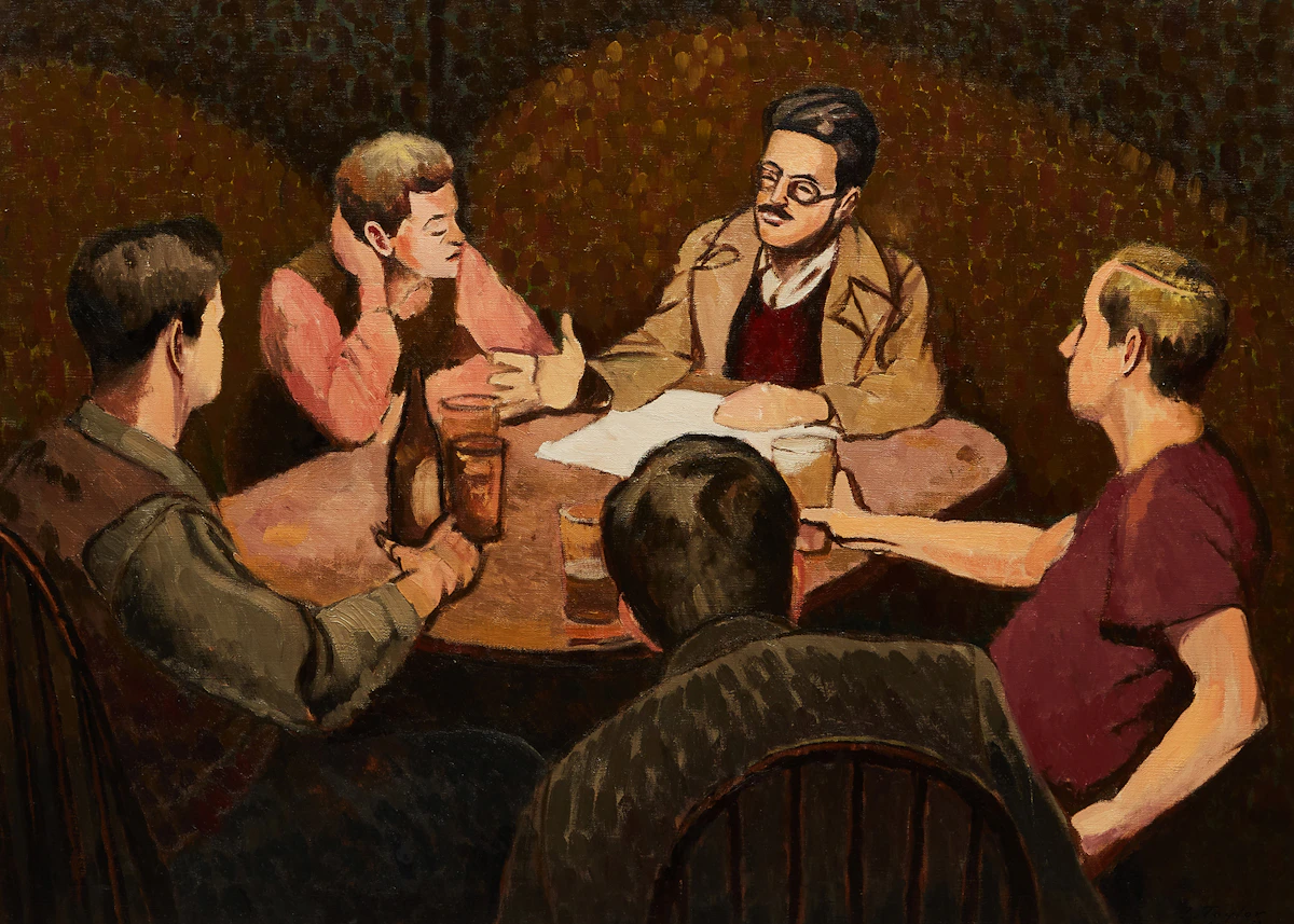Frederick Bourchier Taylor, Untitled (The Meeting) , oil on canvas