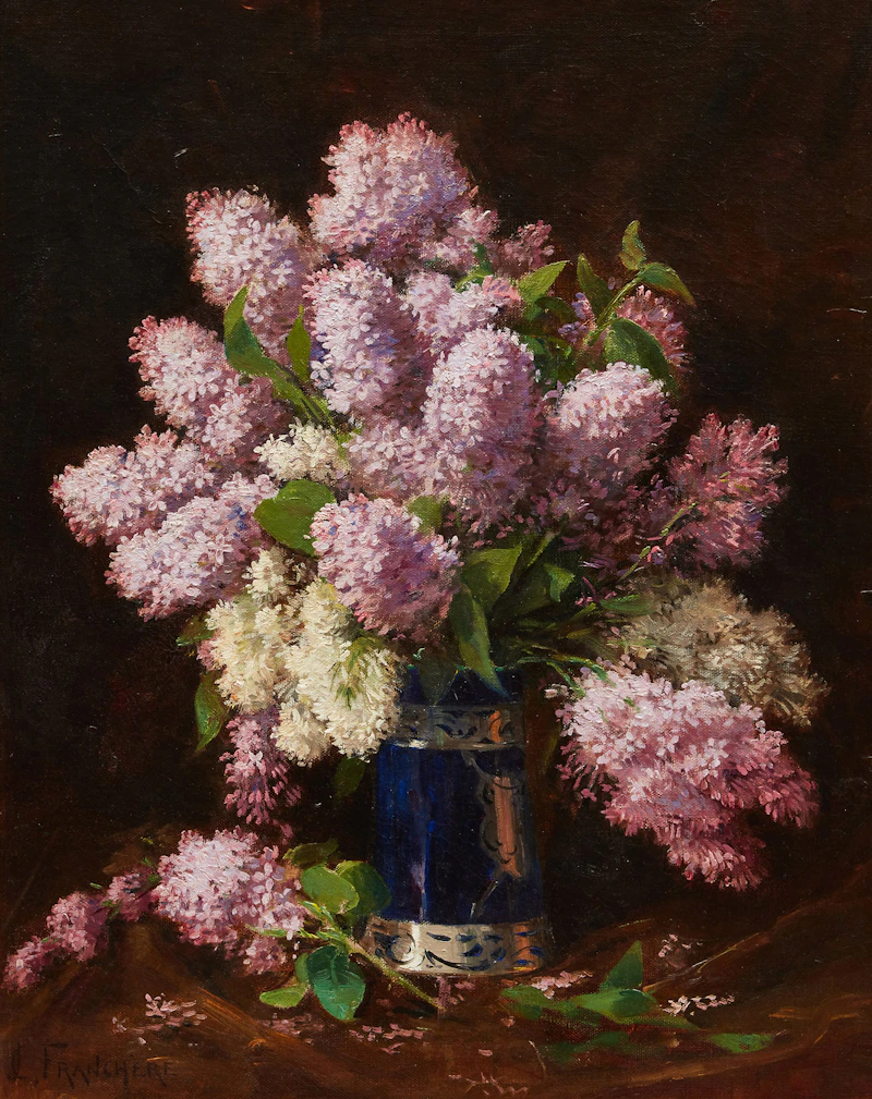 Nature morte aux lilas by Joseph-Charles Franchère