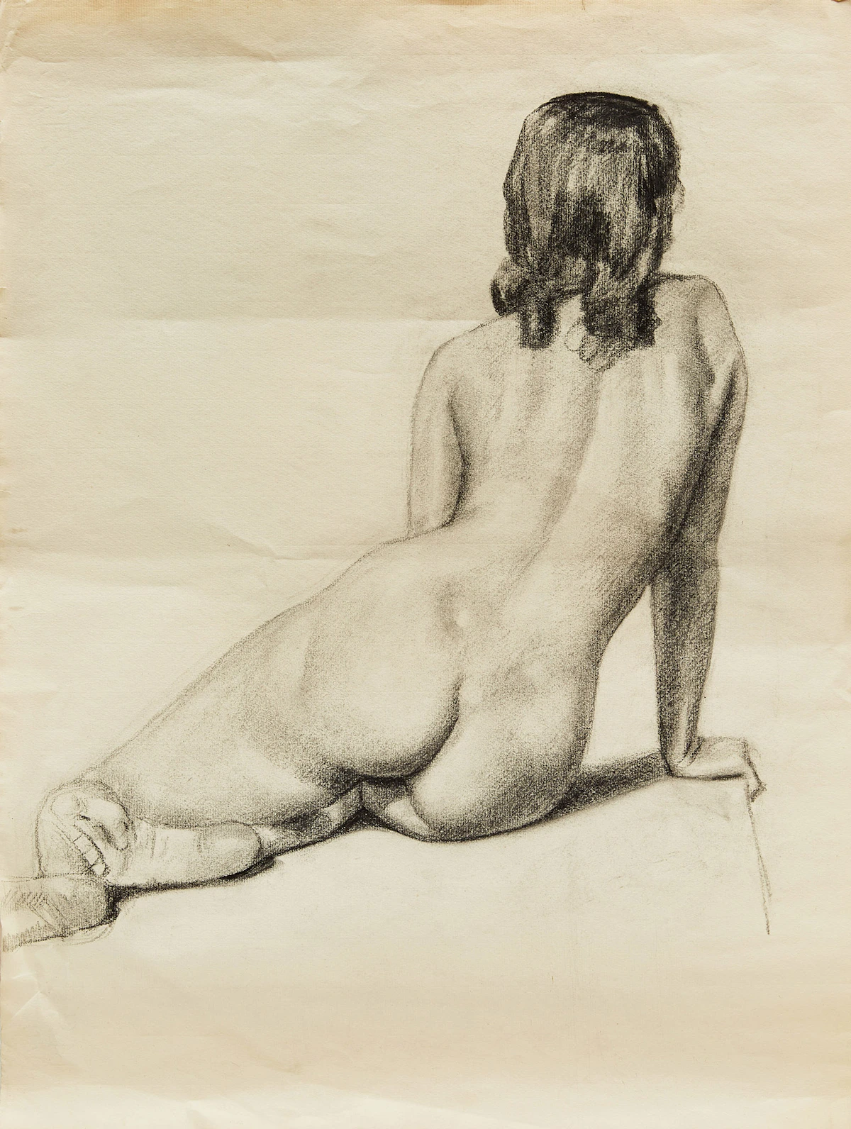 Jim Farley, Nue de Femme; Nue de Femme, two charcoal on paper