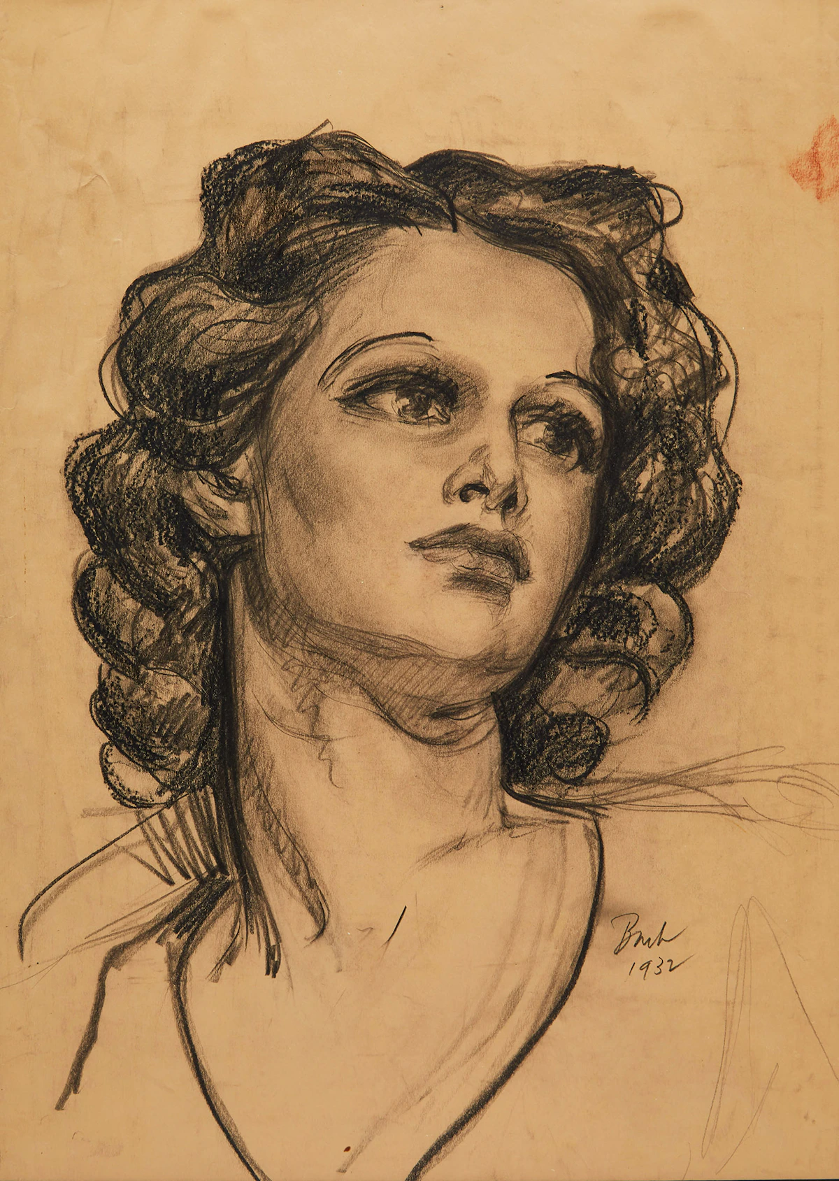 Jack Hamilton Bush, Portrait of a Young Lady, charcoal, 1932