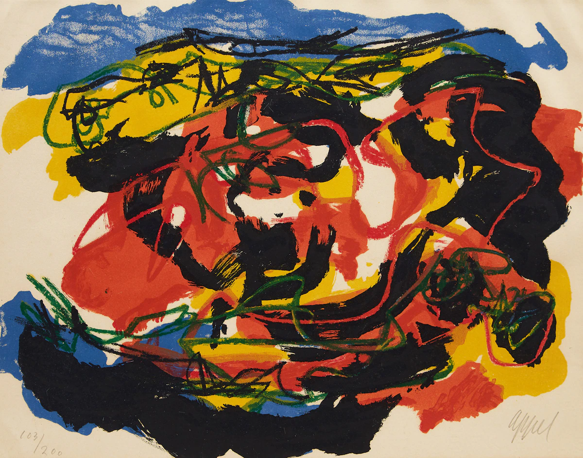 Karel Appel, Untitled, 1959, colour lithograph