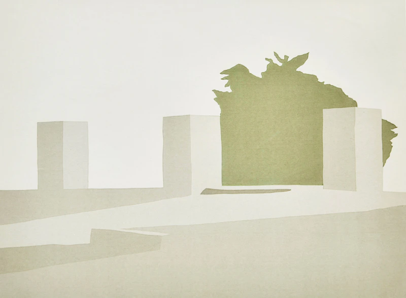 Three Towers; Sanctuary of Athens by Toni Onley