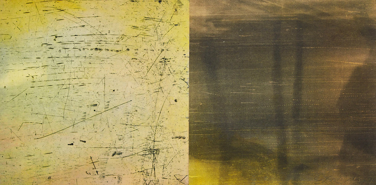 Stu Oxley, Untitled #18, original monoprint, 2006