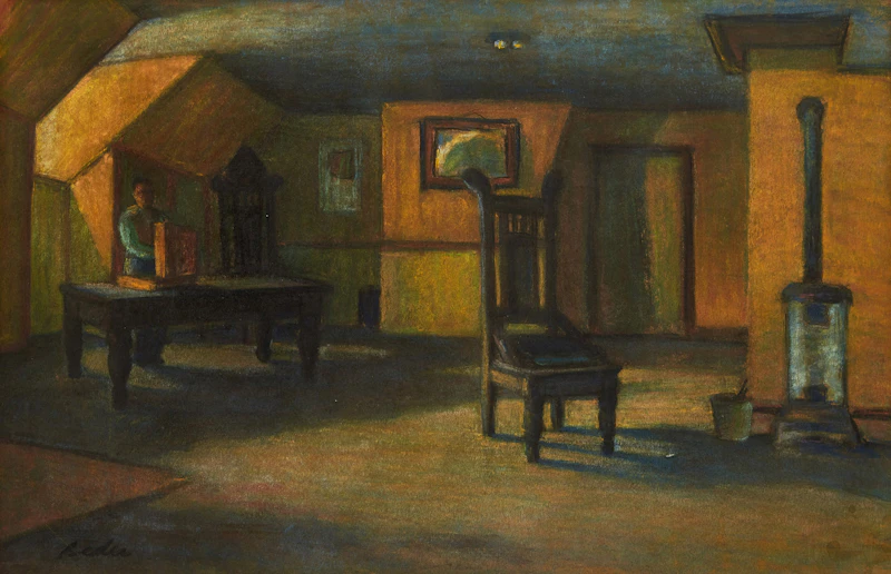 Interior with Figure by Jack Beder