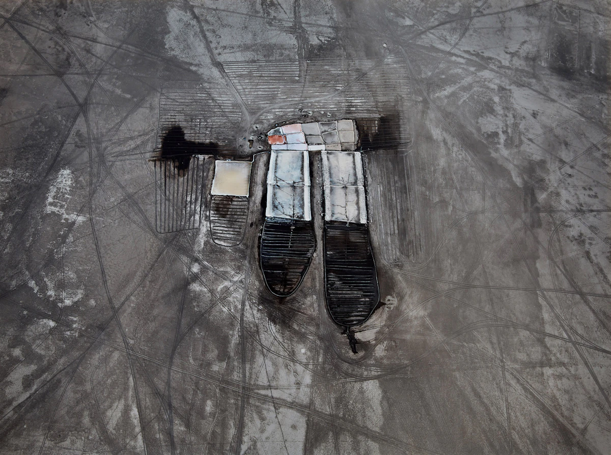 Edward Burtynsky, Salt Pan #4, Little Rann of Kutch, Gujarat, India, no-medium, 2016