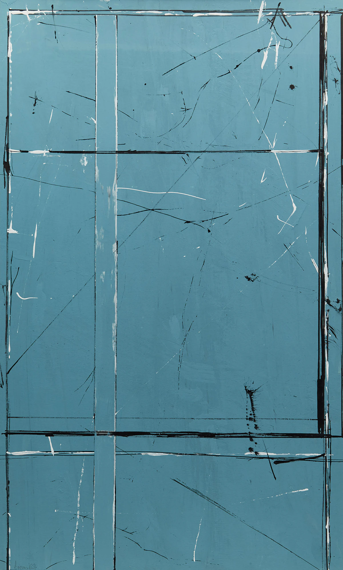 Rick Burns, Santorini Window, mixed media on paper, 1983
