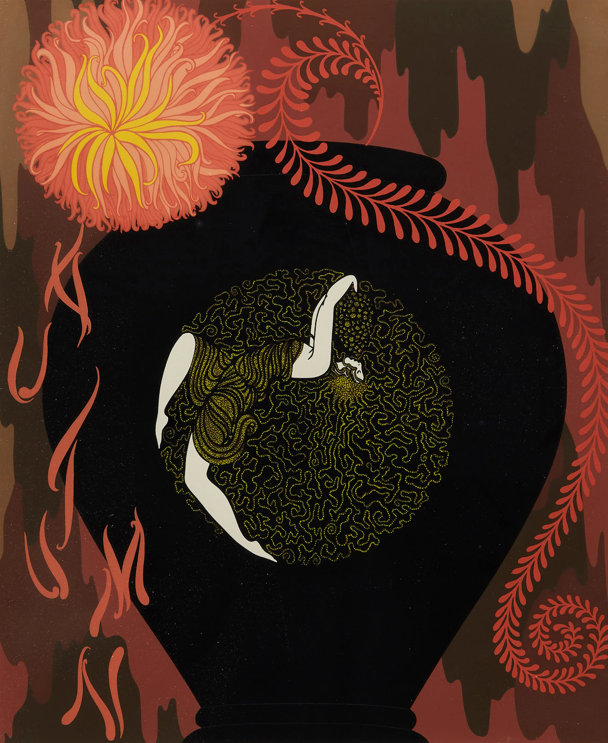 Romain de Tirtoff (Erté), Autumn Song, colour serigraph