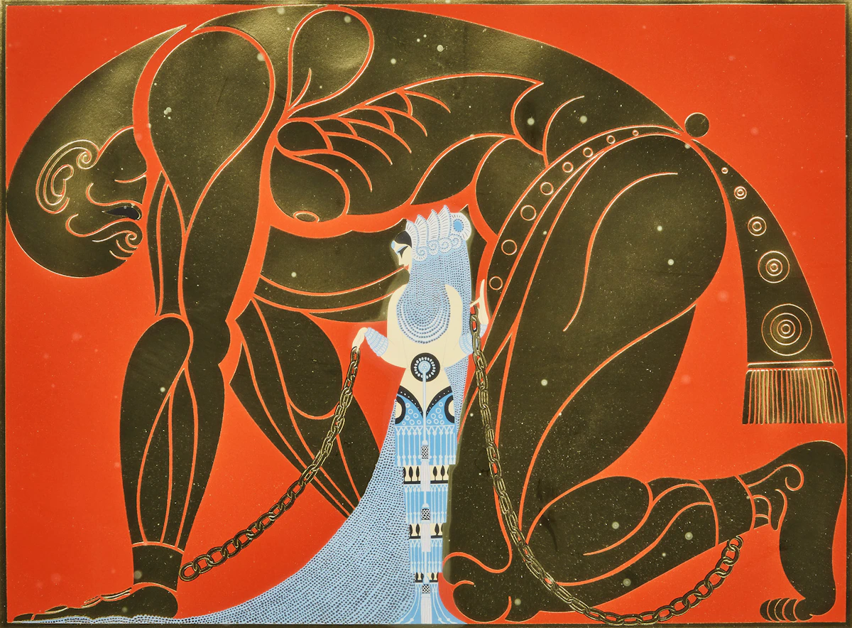 Romain de Tirtoff (Erté), Samson and Delilah, colour serigraph, 1980