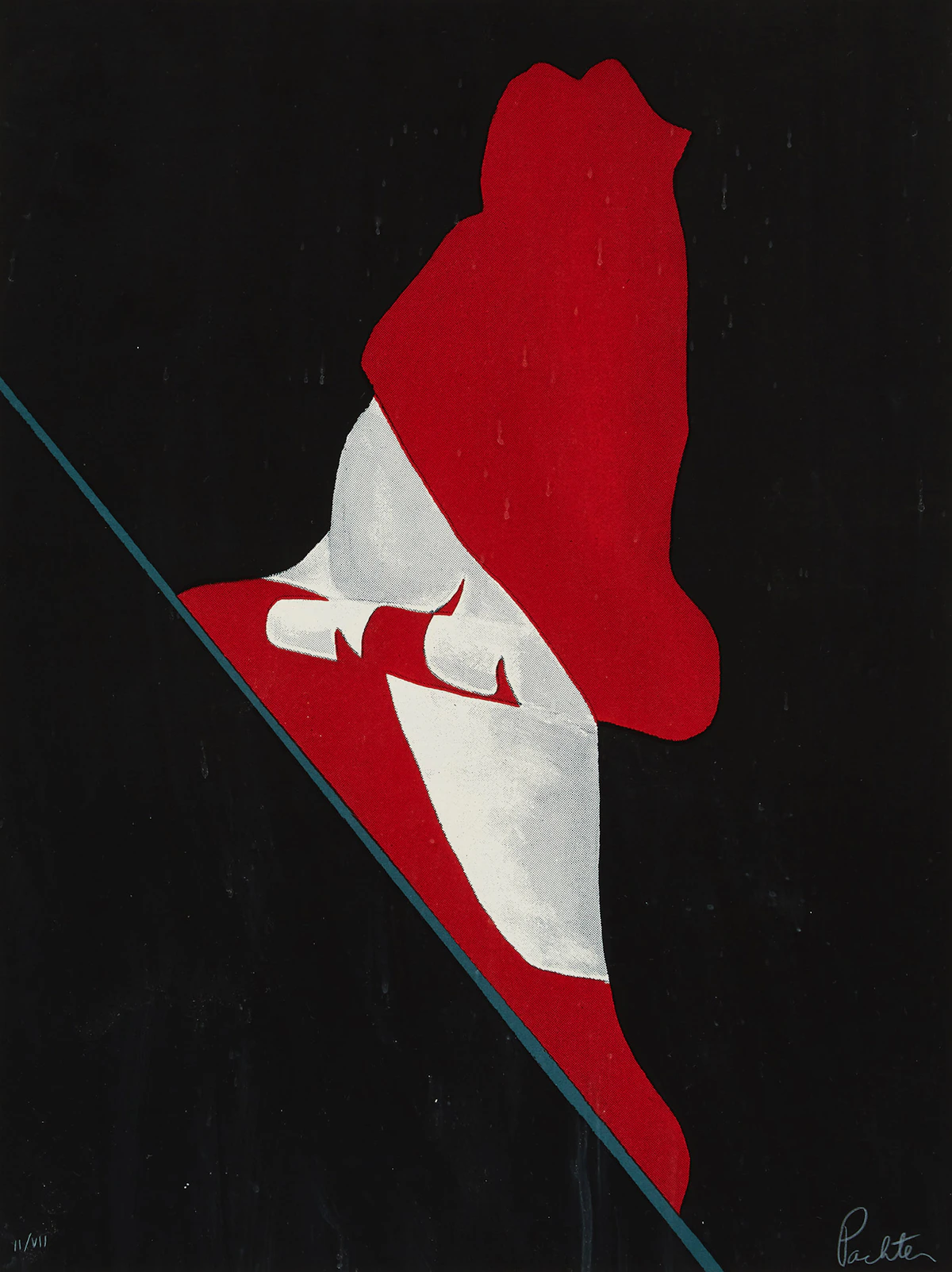Charles Pachter, The Painted Flag, lithograph in colours, 1981