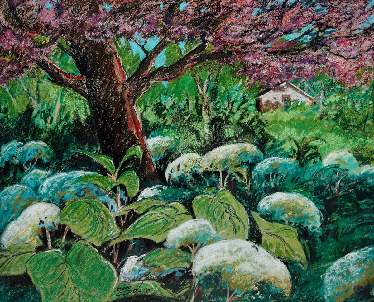 Bruno Côté, Charlevoix , pastel on paper, 1987