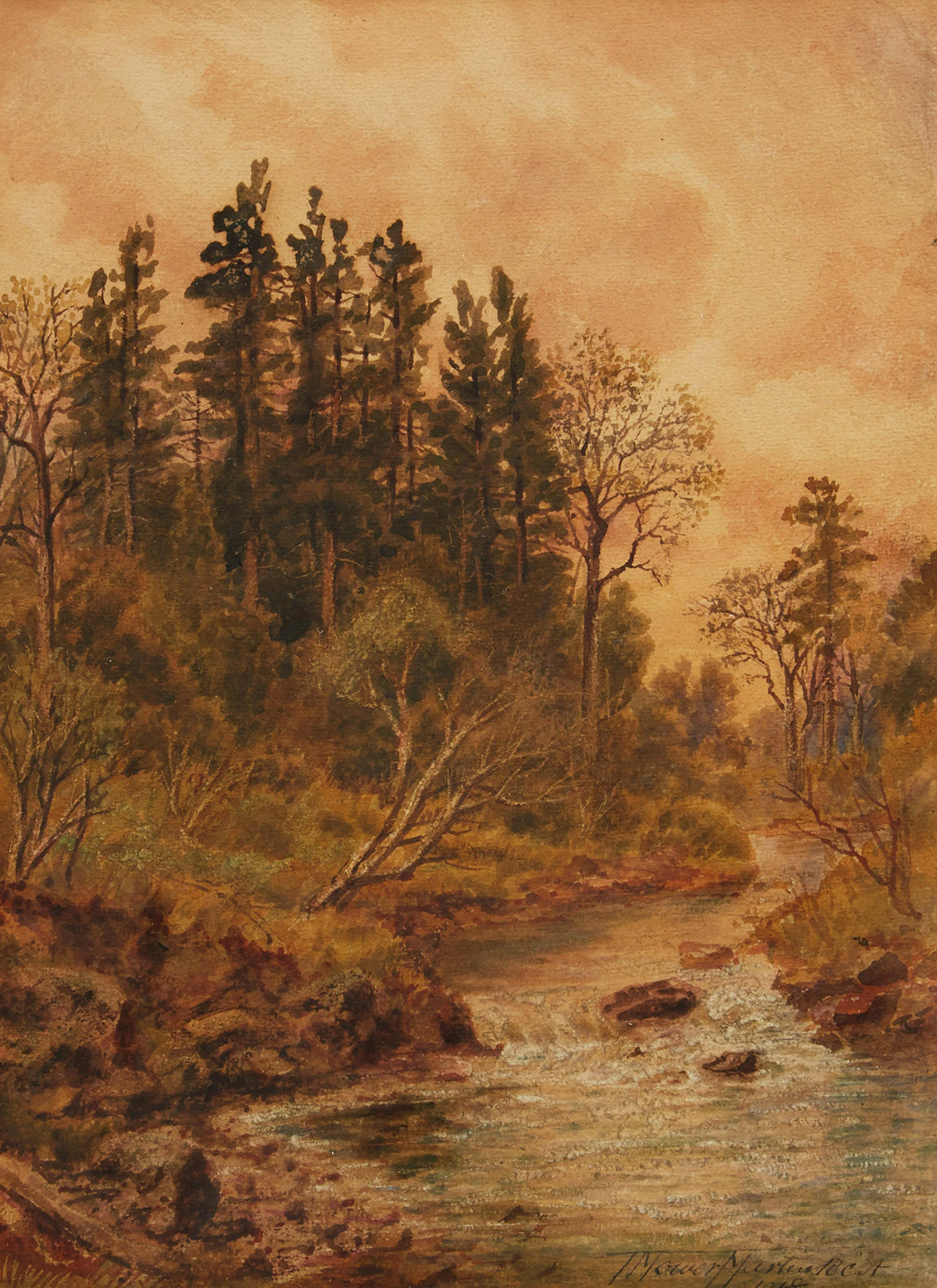 Thomas Mower Martin, Nordheimer’s Creek, Near Toronto, watercolour, 1918