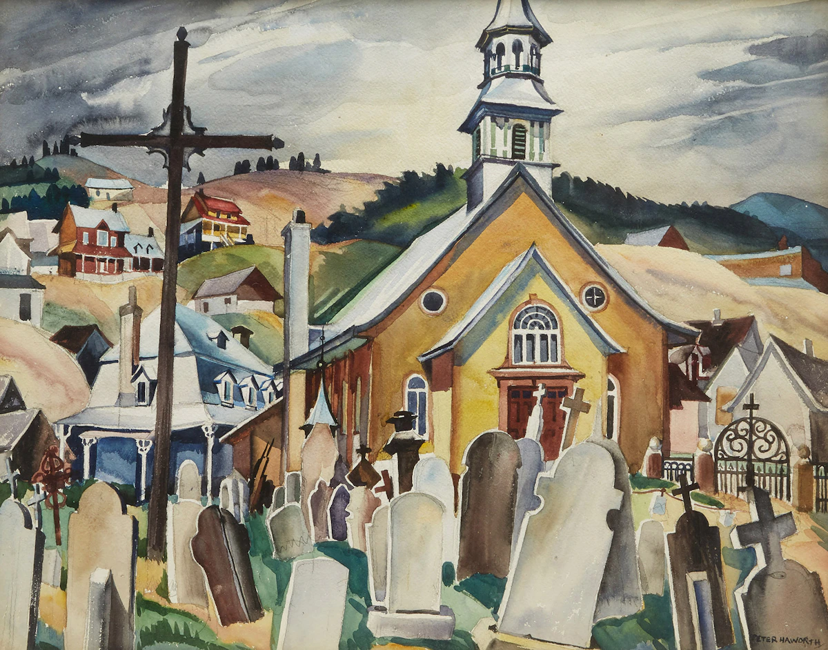 Peter Haworth, St. Irene, P.Q. #1, watercolour, 1942