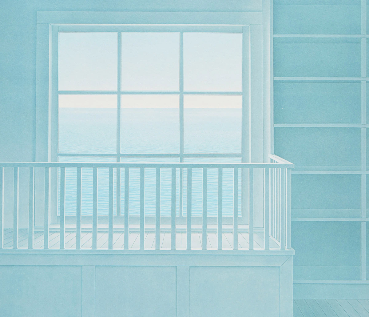 Christopher Pratt, Shop on an Island, screenprint