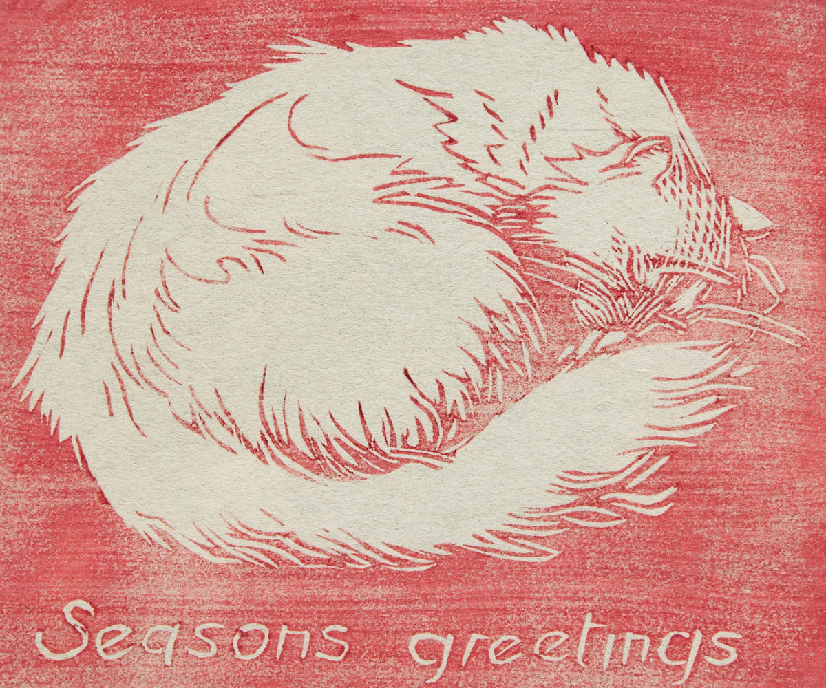 Various Artists, Sleeping Cat; Wychwood Park; Angel; Santa Claus, Reindeer; Horse and Sleigh , mixed media