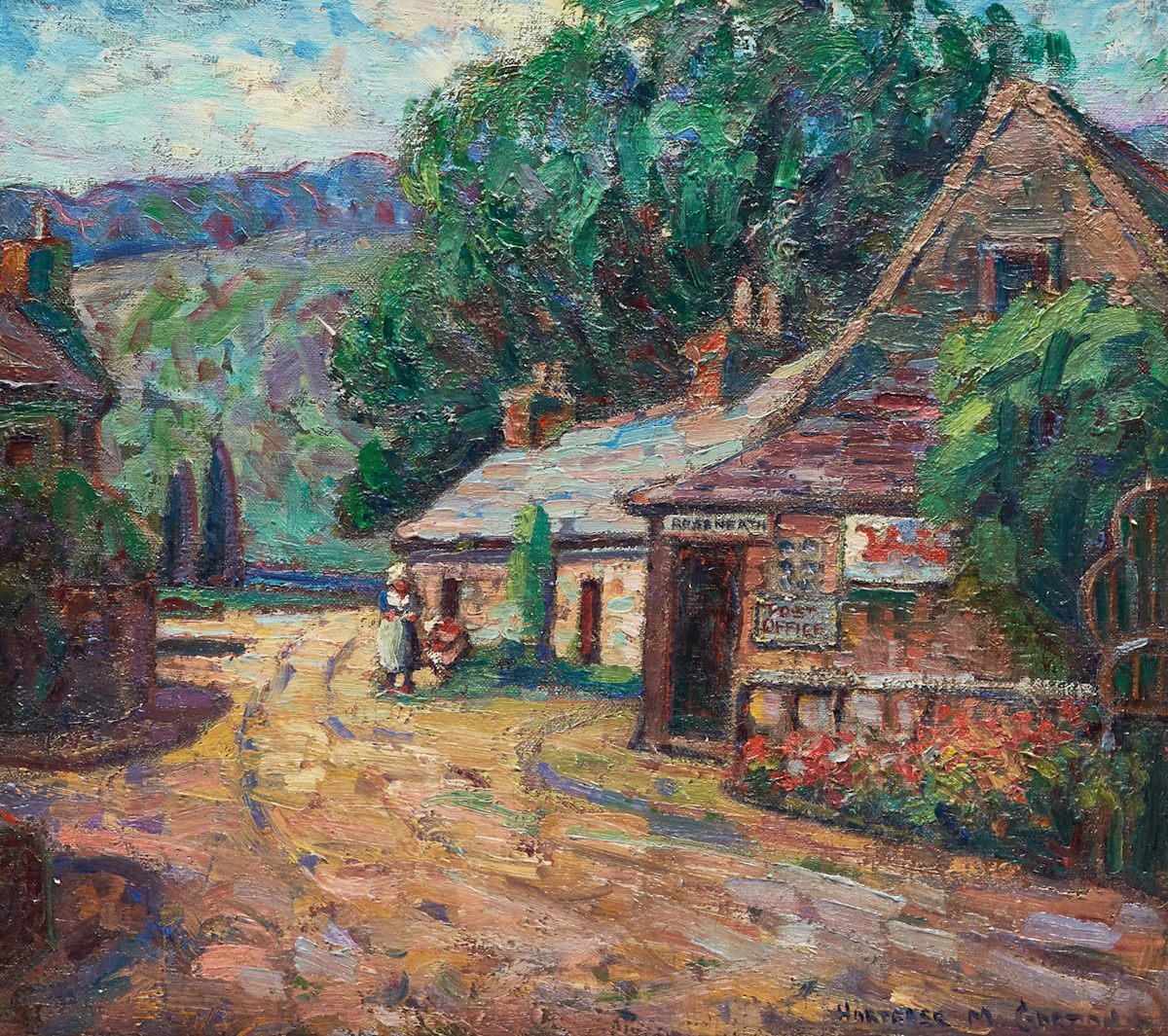 Hortense Mattice Gordon, Roseneath Post Office, oil on canvas