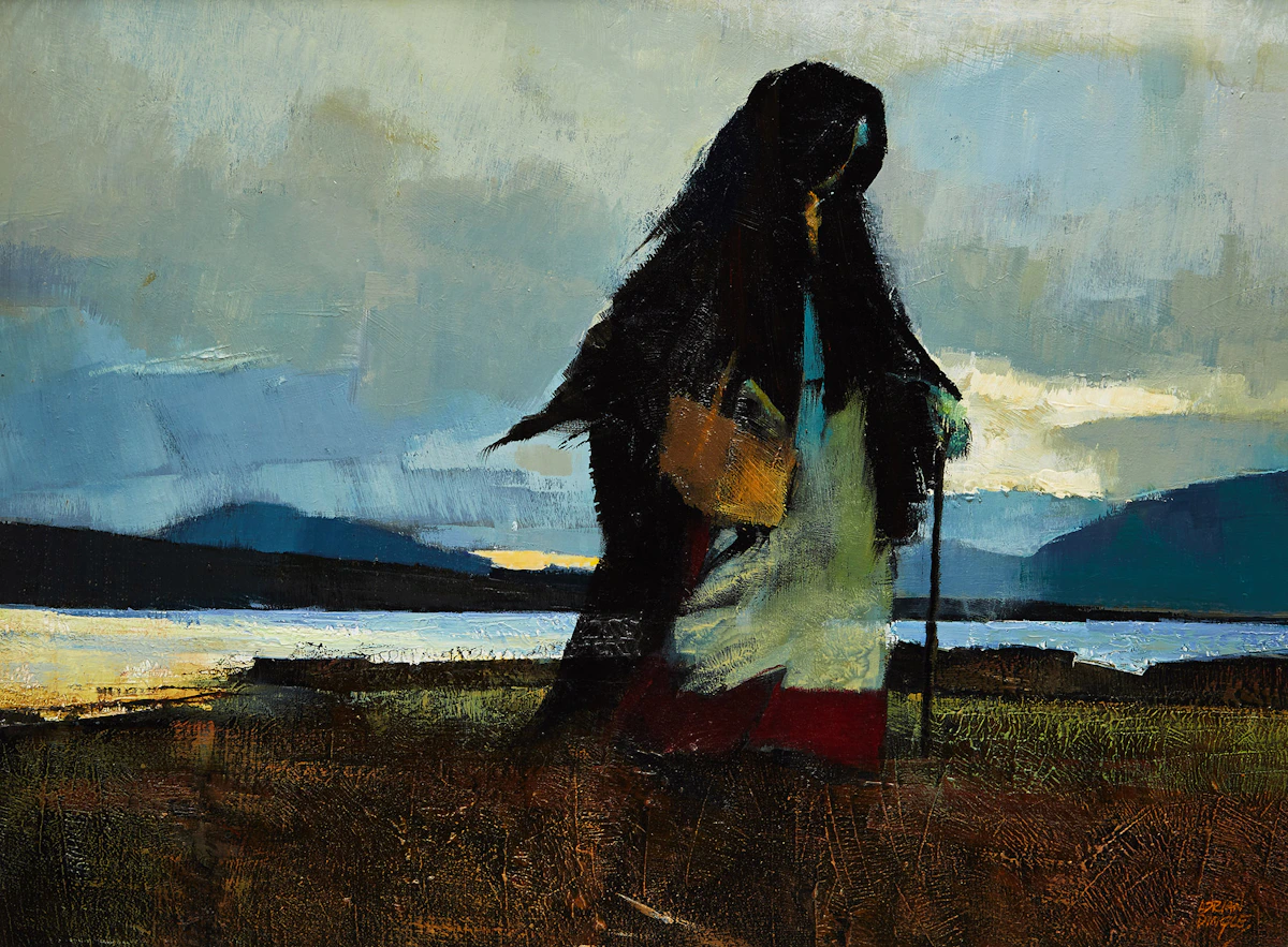 John Adrian Darley Dingle, Evening at Ballynahinch, acrylic on board