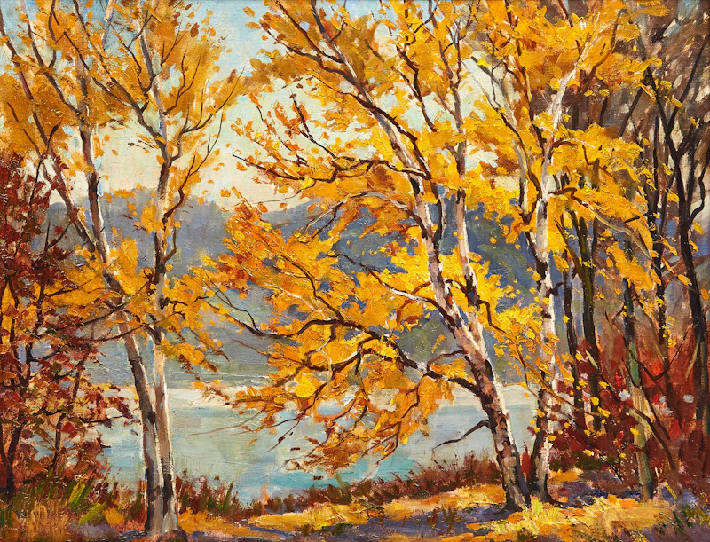 Autumn Birches by Thomas Keith Roberts