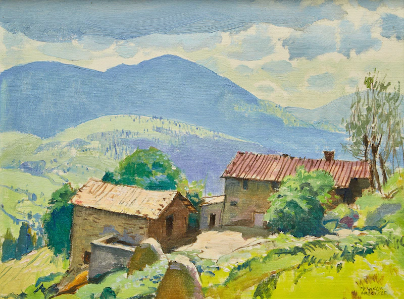 Mountain Farm on Way to Monte Senario  by George Franklin Arbuckle