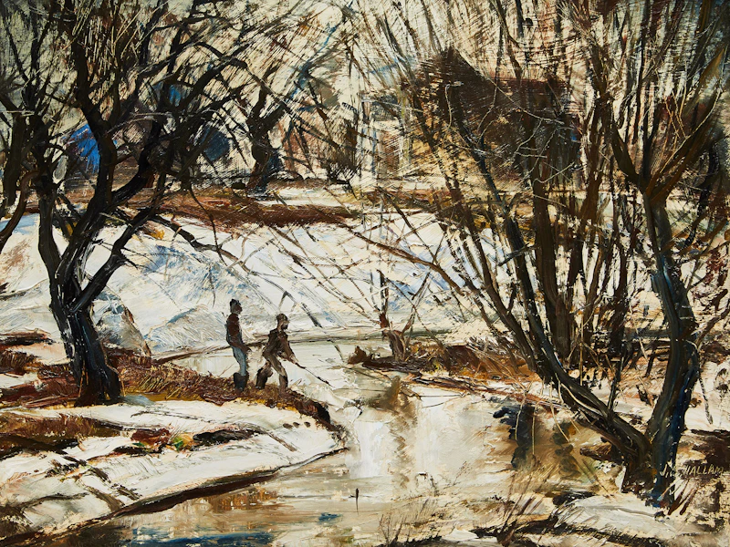 Swollen Creek by Joseph Sidney Hallam