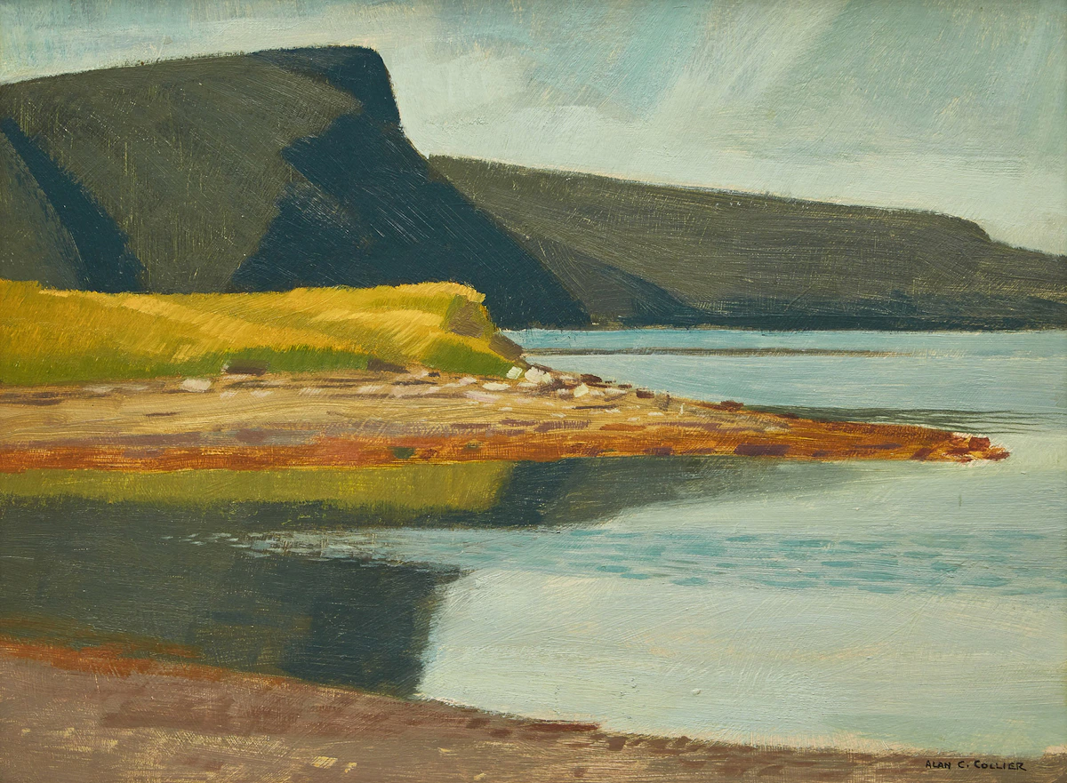 Alan Caswell Collier, Dunville, Placentia Bay, Newfoundland, oil on board, 1969