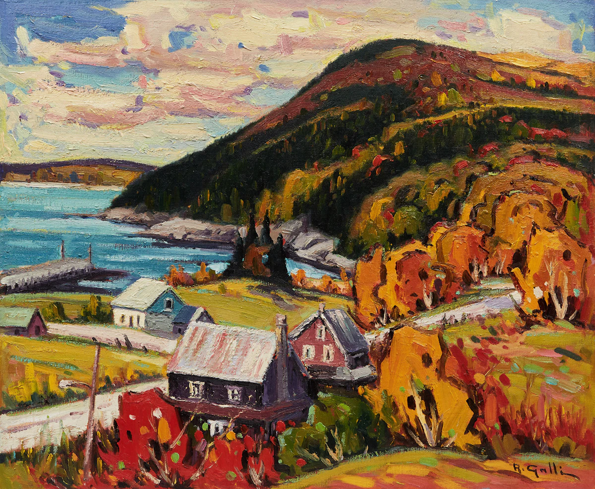 Robert Galli, Autumn’s Delight - Port au Persil, Charlevoix, oil on canvas
