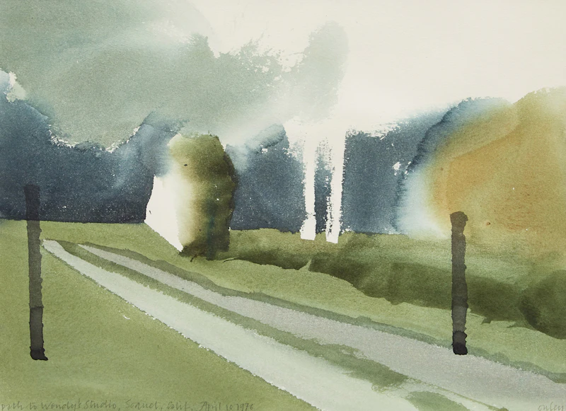 Path to Wendy’s Studio, Soanet, California by Toni Onley