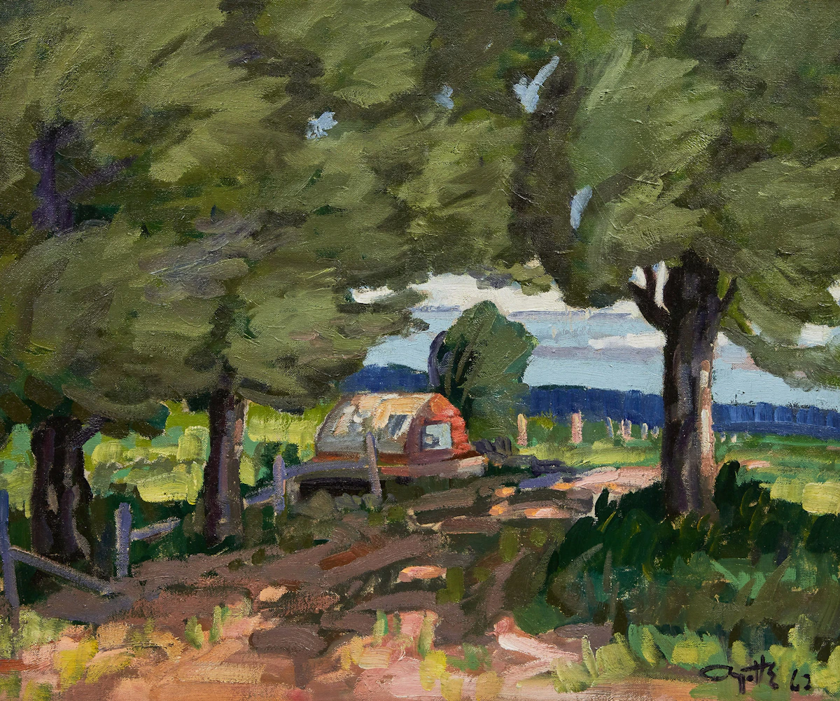 Leo Ayotte, Four à pains à Eastman, oil on canvas, 1962