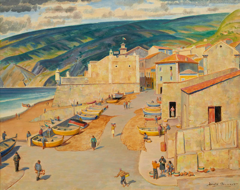 Sesimbra, Portugal by Thomas Harold Beament