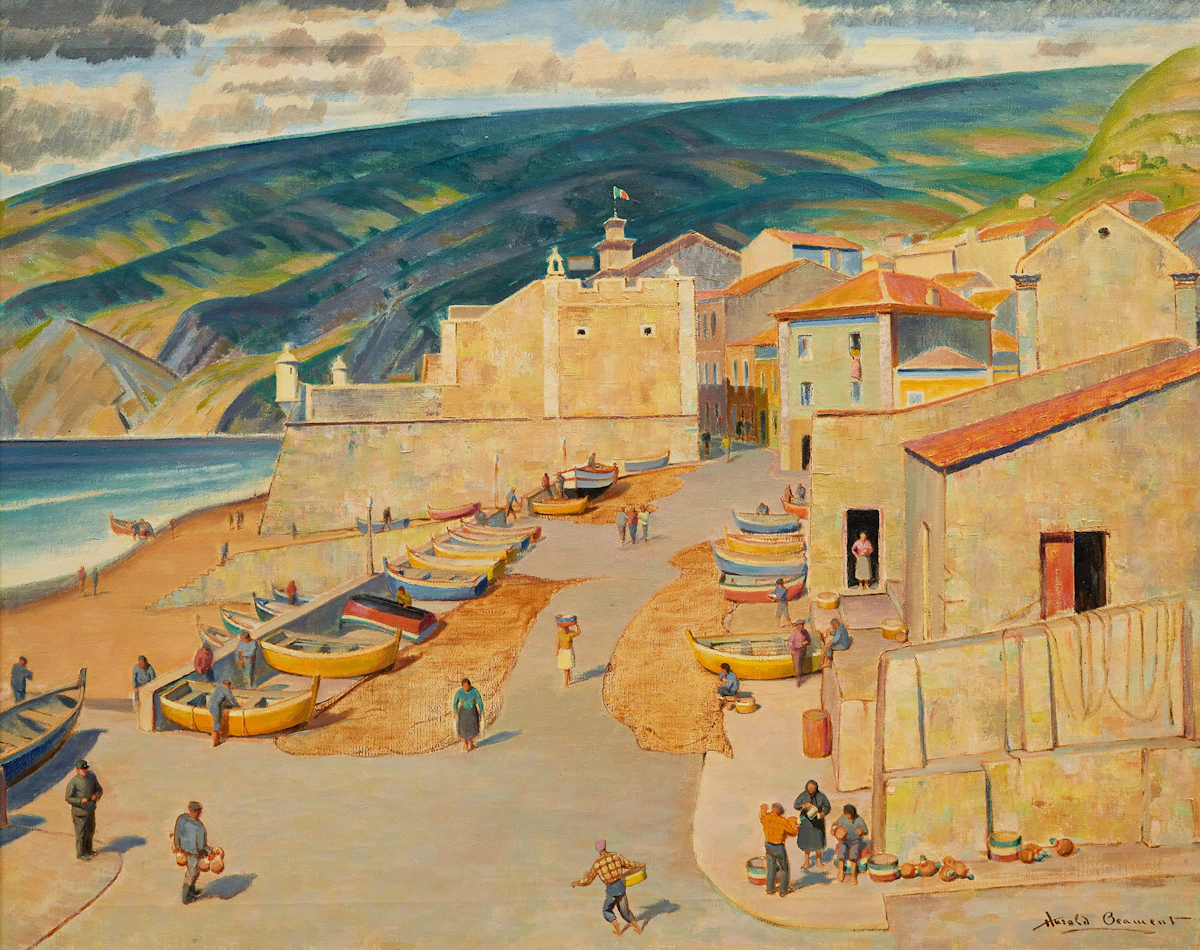 Thomas Harold Beament, Sesimbra, Portugal, oil on canvas