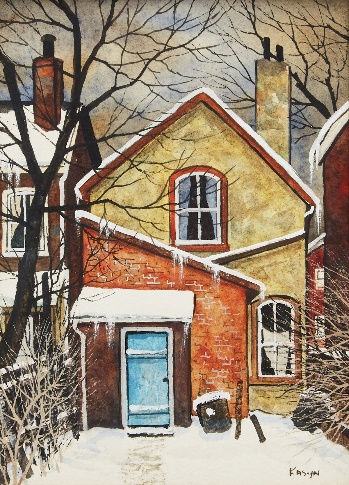 John Kasyn, Off Eastern Avenue, watercolour