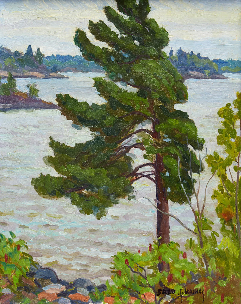 On Everingham’s Island (Looking Across Ox Lake from Dining Room) by Frederick Stanley Haines