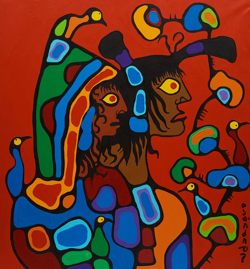 Two Hemispheres by Norval Morrisseau