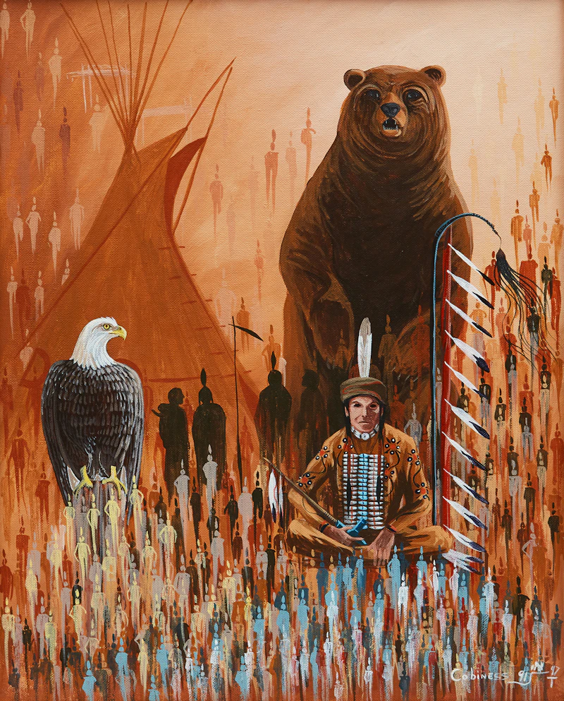 Man, Bear and Eagle by Eddy Cobiness
