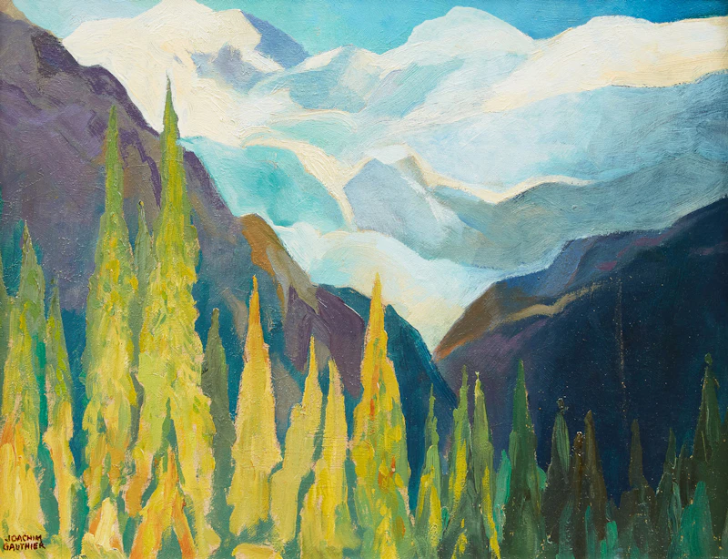Rocky Mountain Valley by Joachim George Gauthier