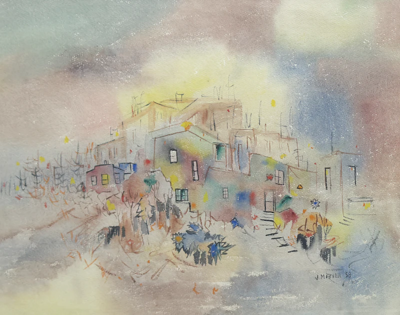 Houses on a Hill by Janet Mitchell