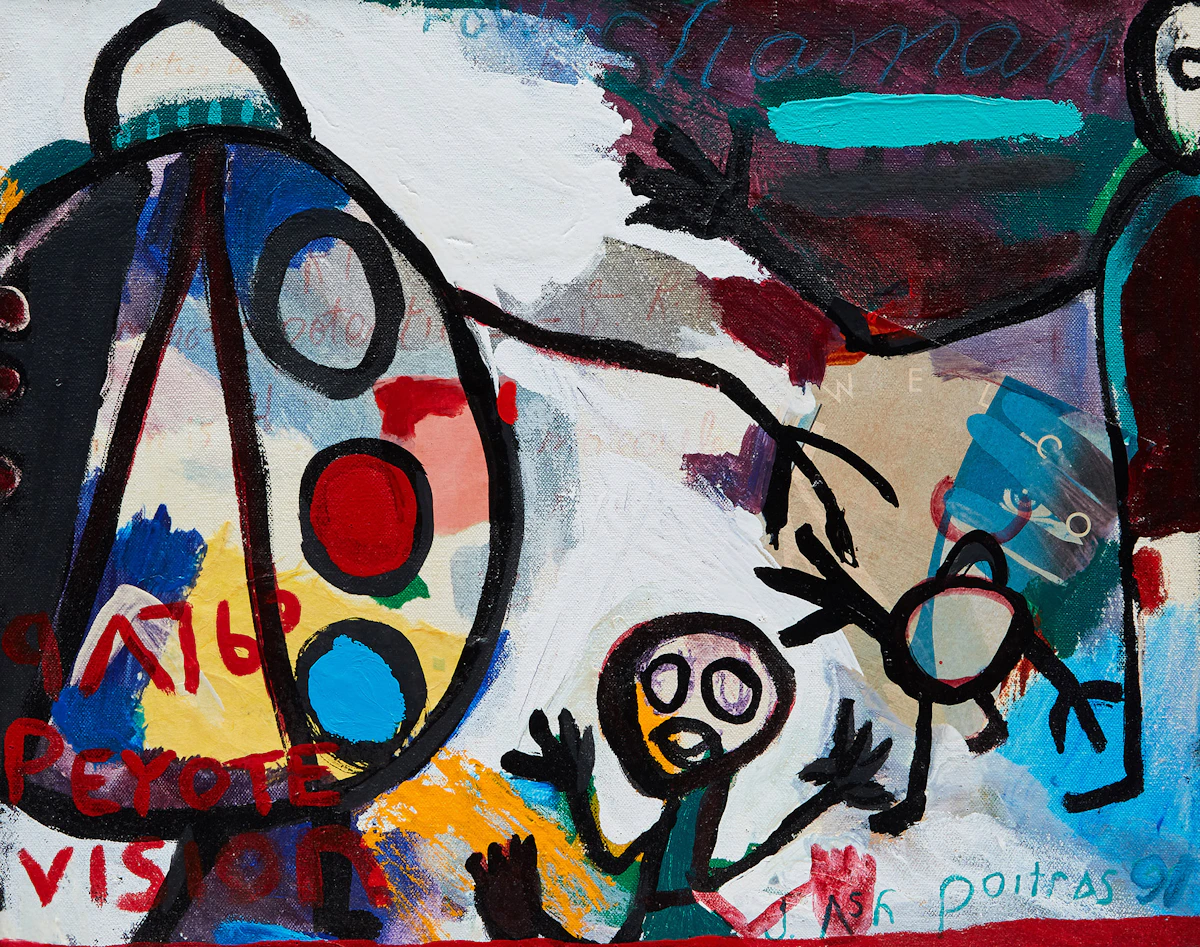 Jane Ash Poitras, Father Sun, Mother Earth, oil on canvas, 1991