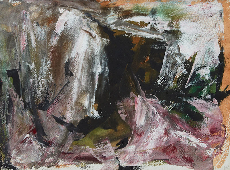 Rita Letendre, G-61-2, double-sided oil on paper