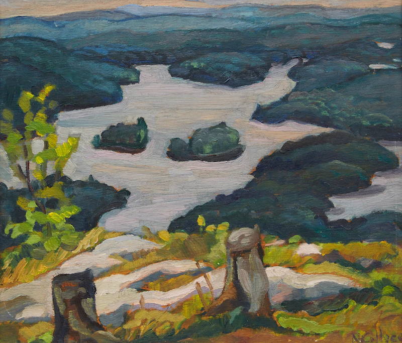 Sixteen Island Lake from Savage’s Mountain by Nora Frances Elisabeth Collyer