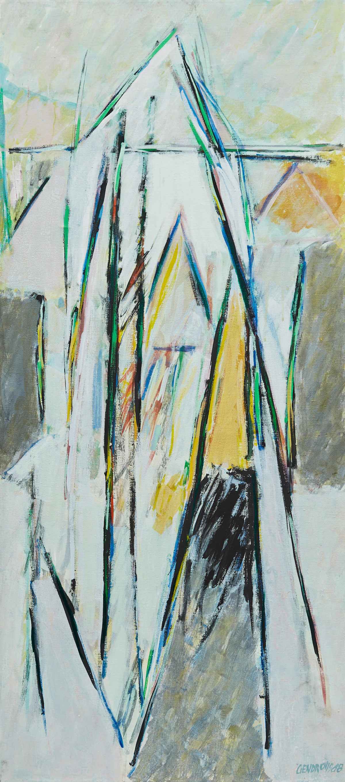 Pierre Gendron, Paylande à Mairavel, acrylic on canvas, 1988