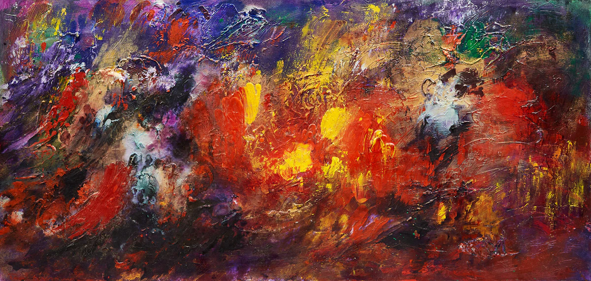Paul Fournier, Overture to the Ancients, acrylic on canvas, 2005