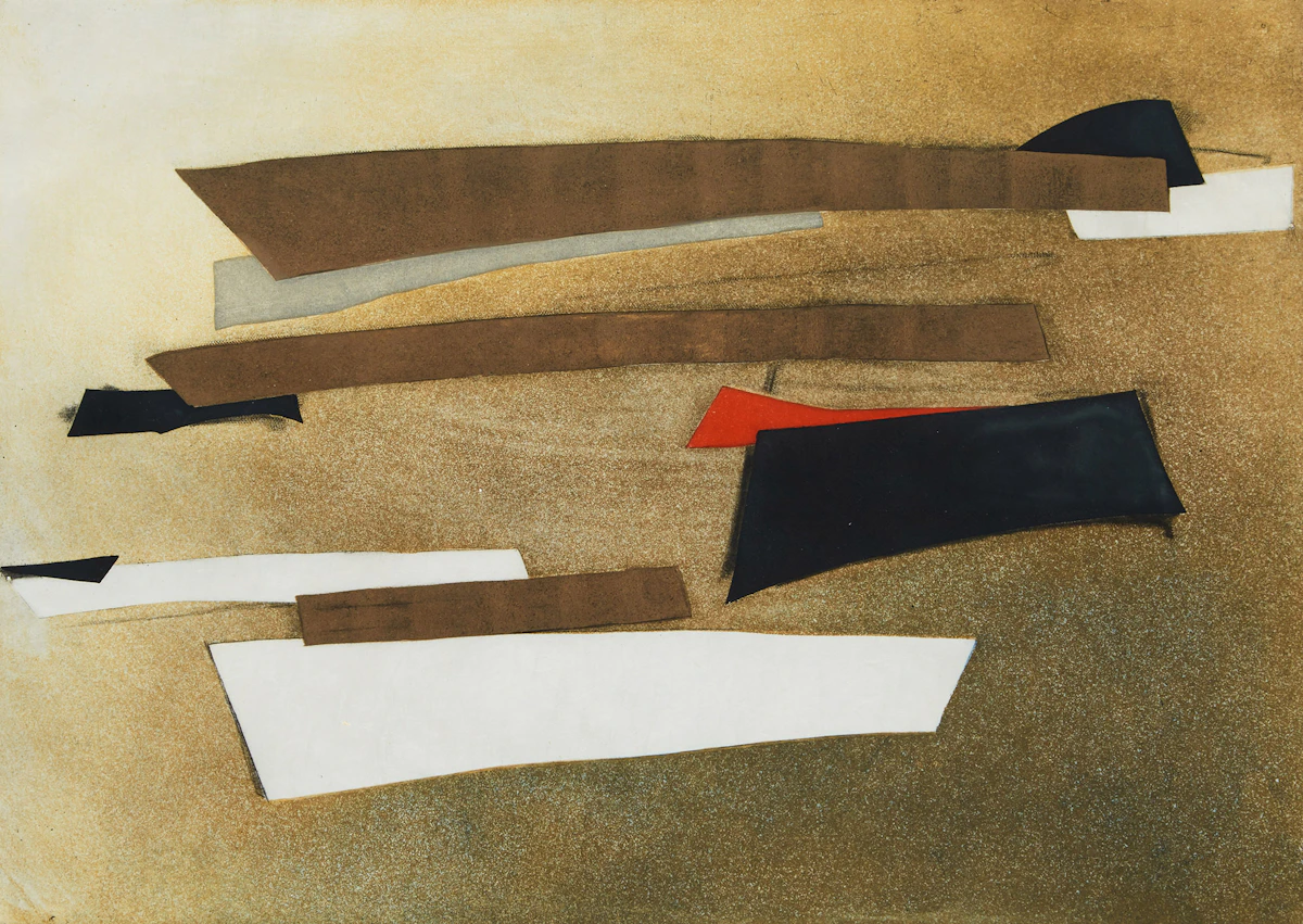 Hans Richter, Abstract Composition, lithograph in colours, 1975