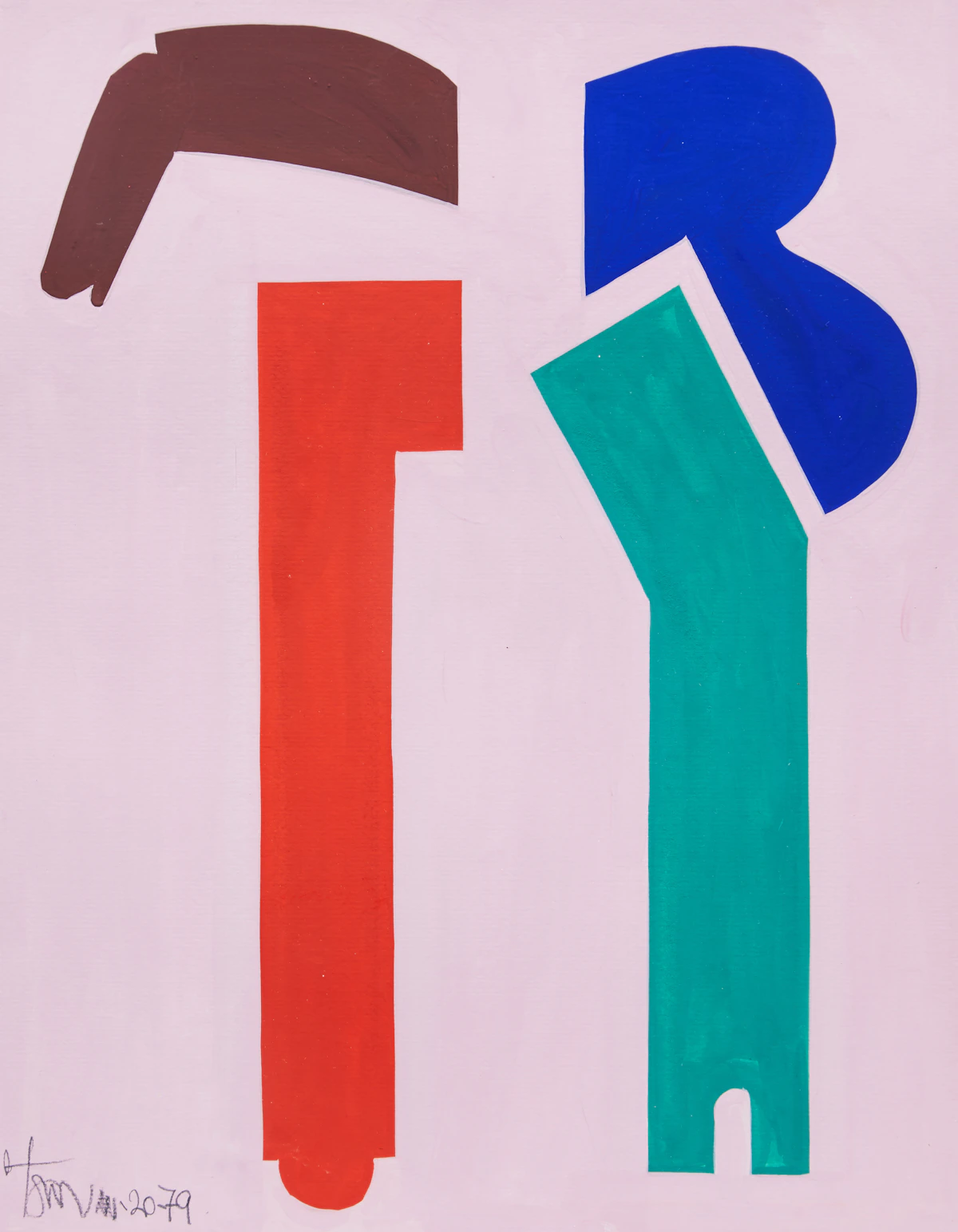 Harold Barling Town, Toy Horse, gouache on card, 1979