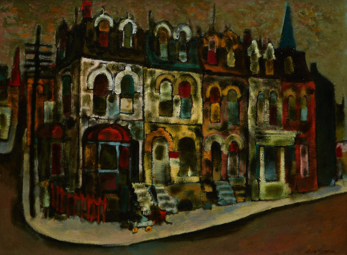 William Arthur Winter, Painted Ladies, Toronto , oil on board