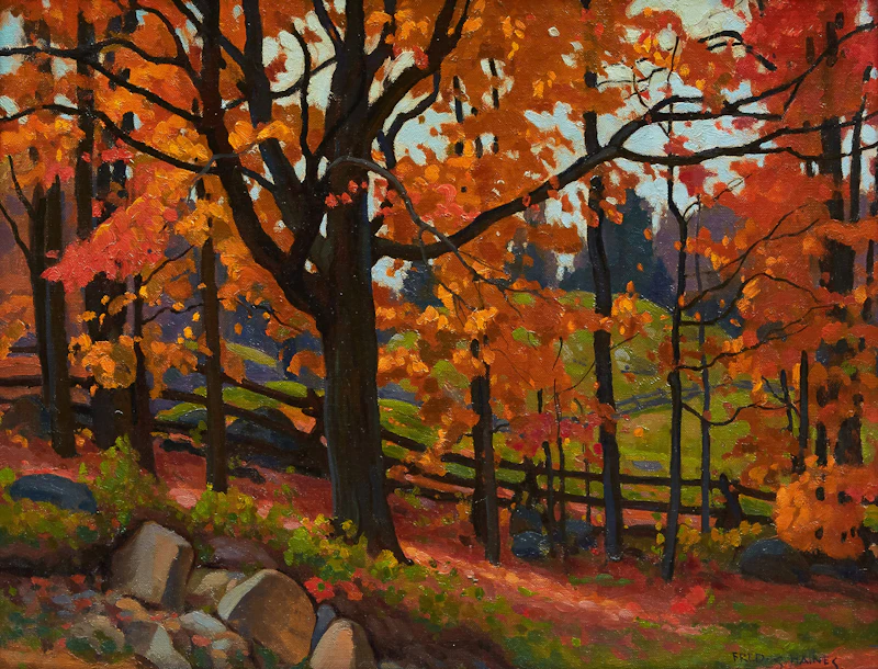 Frederick Stanley Haines, Maples Haliburton, oil on canvas board