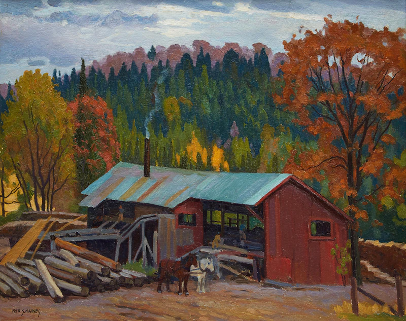 Frederick Stanley Haines, Mill at Wilberforce, oil on board
