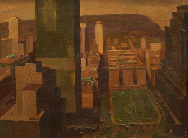 Charles Fraser Comfort, Montreal, oil on board